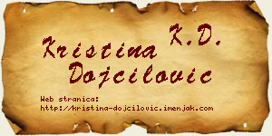 Kristina Dojčilović vizit kartica